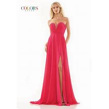 Colors Dress 2893 Strapless Sweetheart Chiffon Gown