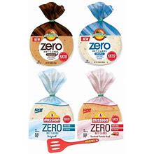 Mission Guerrero Zero Carb 0G Net Carbs - Keto Certified - 4" Street Taco - 14 Count, 8.89 Oz. - Tortilla Variety 4 Pack With Valorserve Mini Kitchen