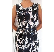 Marc York Light Cotton Women's Fitted Printed Sleeveless Dress Sz 6