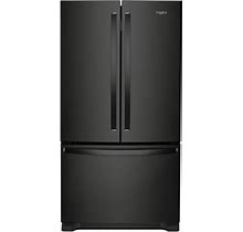 Whirlpool Counter-Depth 20-Cu Ft French Door Refrigerator With Ice Maker And Water Dispenser (Black) ENERGY STAR | WRF540CWHB