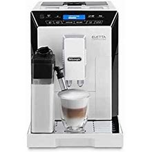 Delonghi Eletta Fully Automatic Espresso, Cappuccino And Coffee Machine With One Touch Lattecrema System And Milk Drinks Menu (Renewed) (White, ECAM4