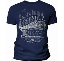 50th Birthday Gift Shirt For Men - Living Legend 1974 Legends Never Die - 50th Birthday Gift