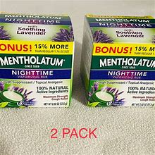 Mentholatum Other | 2 Packs Of Mentholatum Vapor Rub Nighttime Cough Relief With Lavender 2.02 Oz | Color: White | Size: Os