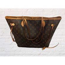 Louis Vuitton Neverfull Tote Mm Brown Canvas Monogram