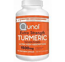 Qunol Extra Strength Turmeric Curcumin Complex Vitamin | 1500 Mg | 180 Veg Caps