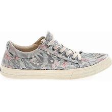Taos Sneakers: Gray Acid Wash Print Shoes - Women's Size 10