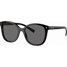 PRADA PR 22ZS Black - Women Luxury Sunglasses, Polar Dark Grey Lens