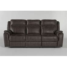 87" Power Reclining Sofa Casual, Grey Home Theater Seating - Fabric - 86.5"W X 40"D X 40.5"H At Living Spaces