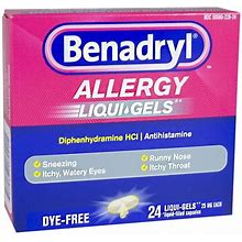 6 Pieces Allergy Liquigels - Box Of 24 - Pain And Allergy Relief