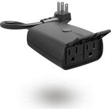 Brightech Outdoor Wi-Fi Smart Plug Smart Home Compatible, No Hub 2.4Ghz Only, Black, Lighting Accessories
