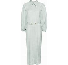 AERON - Rome Belted Shirt Dress - Women - Viscose/Rayon/Linen/Flax/Lyocell - S - Blue