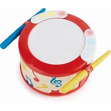 Hape Electronic Kids Drum With Lights & Guided Play| 2 Play Modes Drum Sensory Musical Instrument Toys For Toddler Gift Packing