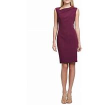 $148 T Tahari Size 10 Cocktail Dress Color Coupnk Sleeveless Mid Leigh