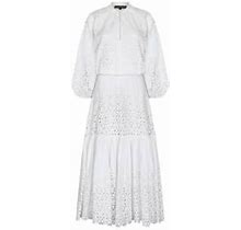 Stardust Shiffle Leo Maxi Dress - White - Maxi Dresses Size S