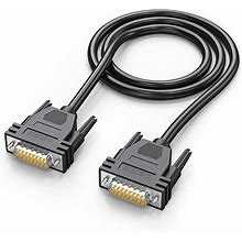 JUXINICE D-Sub 26 Pin Cable Double Shielded, DB26 Male To Male Cable 5FT, 26 Pin Extension Cable- 3 Rows 26 Pin Connector Cable Black 5'