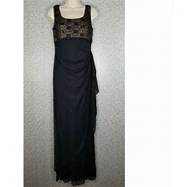 Alex Evenings Dresses | Alex Evenings Sleeveless Full Length Empire Waist Lace Bodice Formal Dress Black | Color: Black | Size: 6