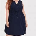 Torrid Dresses | Torrid Sleeveless Mini Flowy Dress With Pockets | Color: Blue | Size: 3X