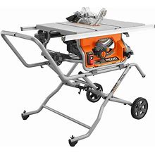 Pro Jobsite Table Saw W/ Portable Stand RIDGID 10 in. Blade 5000 RPM Cutting