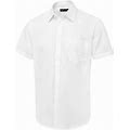 Uneek - Unisex Short Sleeve Poplin Shirt - 65% Polyester 35% Cotton - White - Size 18