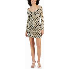 Guess Women's Milena Printed Bodycon Dress - SANDY POLKA DOTS - Size L