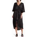 WISHLIST Faux Wrap Dress In Black At Nordstrom Rack, Size Small