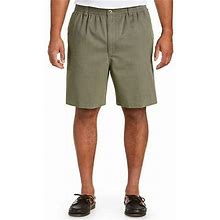 Harbor Bay By DXL Big And Tall Men's Elastic-Waist Shorts, Olive, 2X