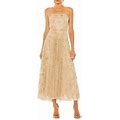 Mac Duggal Women's Embellished Mesh Strapless Midi-Dress - Champagne - Size 14