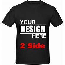 Custom T Shirts Design Company Logo Namecustomize Your Own T-Shirt Beach Short Sleeve Customized Black T Shirts Large
