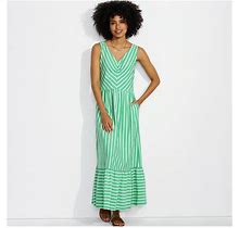 Lands' End Women's Green Petite Polished Maxi Dress - - - Medium