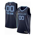 Men's Nike Navy Memphis Grizzlies Swingman Custom Jersey - Icon Edition Size:3XL