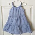 Gap Dresses | Blue Striped Tiered Dress | Color: Blue/White | Size: 4Tg