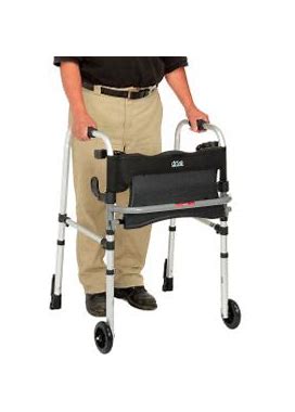 Drive Medical 10233 Clever-Lite LS Rollator Walker With Seat And Push Down Brakes