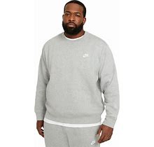 Nike Men's Club Fleece Crew Sweatshirt - Grey Heather - Size 3XL