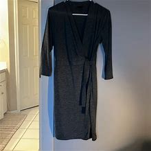 Ann Taylor Dresses | Ann Taylor Jersey Knit Wrap Dress | Color: Gray | Size: 4