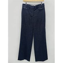 Loft Pants & Jumpsuits | Ann Taylor Loft Womens 8T Tall High Waist Trouser Dress Pants Blue Houndstooth | Color: Blue | Size: 8