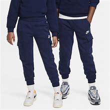 Nike Sportswear Club Fleece Big Kids' Cargo Pants In Blue, Size: XS | FD3012-410