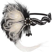 Art Deco 1920S Accessories Flapper Headband 20S Feather Headpiece Gatsby Costume Peacock Hair Accessories