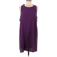 Ann Taylor LOFT Casual Dress: Purple Dresses - Women's Size Large Petite