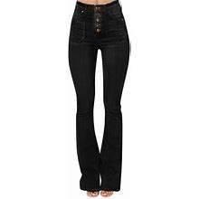 Women Clothing Factory Custom Logo Drop High Waist Slim Stretch Skinny Pencil Ladies Pants Stretch Jeans Cowboy Jeans For Women Denim Black
