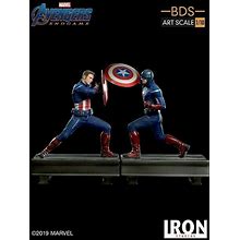 Iron Studios Marvel Avengers Endgame Captain America 2012 Vs 2023 Statue Set New