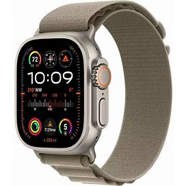 Apple Watch Ultra 2 49mm Titanium Case Olive Alpine Loop - M | Smartwatch | Verizon (With Contract)