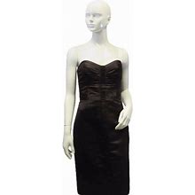 Milly Ny Dresses | Milly Ny Strapless Dress Size 8 (Sku 000064) | Color: Brown | Size: 8