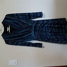Sandra Darren Dresses | Faux Wrap Dress | Color: Blue | Size: 16