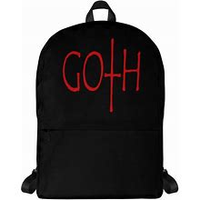Red Goth Dark And Morbid Style Backpack School Bag Halloween Gothic Celebration