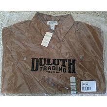 Duluth Trading Mens Fire Hose Flannel Lined Limber Jac Size 2XL Bourbon Brown