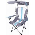 Premium Portable Camping Folding Lawn Chair With Canopy, Blue : 80185