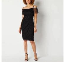 DJ Jaz Sleeveless Embellished Sheath Dress | Black | Womens 14 | Dresses Sheath Dresses | Beaded|Scalloped|Embellished