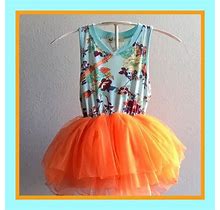 Popatu FLOWORDS, ORANGE TUTU DRESS, SIZE 3T - Kids | Color: Orange | Size: 3T