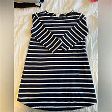 J. Crew Dresses | Girls Navy/White Striped Dress | Color: Blue/White | Size: 6G