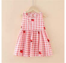 Aoujea Up To 50% Off Dresses For Girls Summer Toddler Baby Girls Sleeveless Dress Graphic Print Children S Clothing